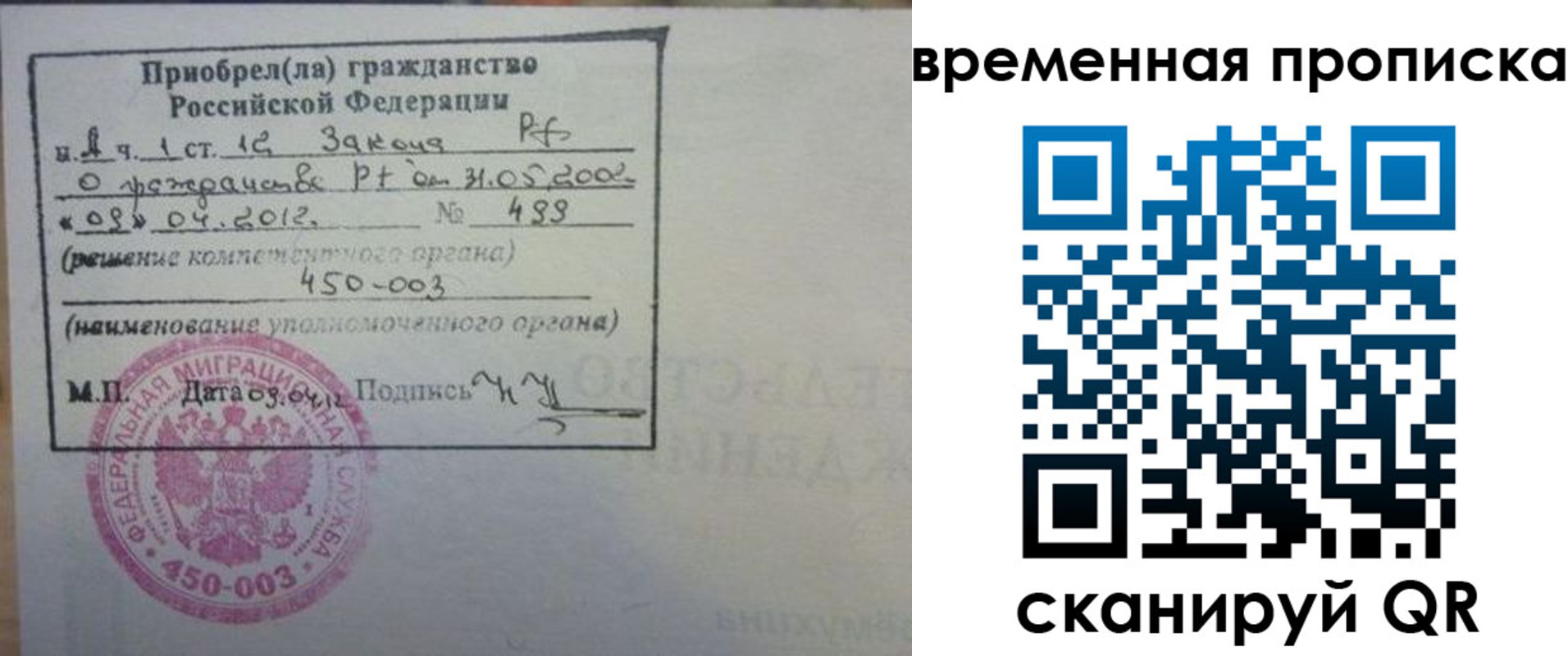 временная регистрация в Апрелевке
